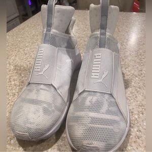 Women’s Puma Gray Slip-On Sneakers (Size 8)